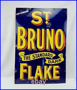 Vintage St Bruno Flake Enamel Advertising Sign