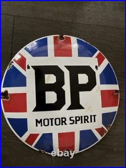 Vintage Style BP Motor Spirit Enamel Sign Garage Sign Bar Sign Man Cave 12