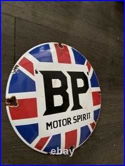 Vintage Style BP Motor Spirit Enamel Sign Garage Sign Bar Sign Man Cave 12