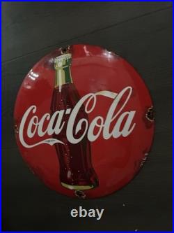 Vintage Style Coca Cola Enamel Advertising Domed Sign 12