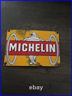 Vintage Style Enamel Sign Michelin Tyres enamel sign porcelain 12x8 Vintage Style Enamel Sign Michelin Tyres enamel sign porcelain 12x8