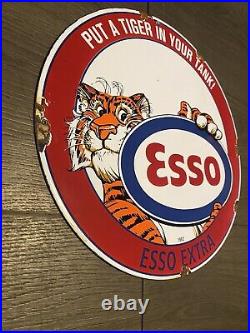Vintage Style Esso Enamel Advertising/Garage 12 Sign Vintage Style Esso Enamel Advertising/Garage 12 Sign