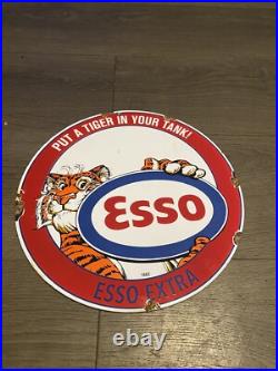 Vintage Style Esso Enamel Advertising/Garage 12 Sign Vintage Style Esso Enamel Advertising/Garage 12 Sign