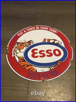 Vintage Style Esso Enamel Advertising/Garage 12 Sign Vintage Style Esso Enamel Advertising/Garage 12 Sign