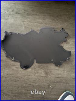 Vintage Style Esso Happy Motoring Oil Porcelain Enamel Retro Sign 20x12