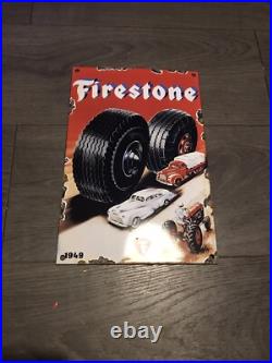 Vintage Style Firestone Tyre Enamel 12x8 Garage/Advertising Sign