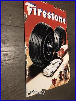Vintage Style Firestone Tyre Enamel 12x8 Garage/Advertising Sign