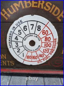 Vintage Style Mechans Ltd Humberside Ship Fitters Wooden Wall Sign Enamel Dial