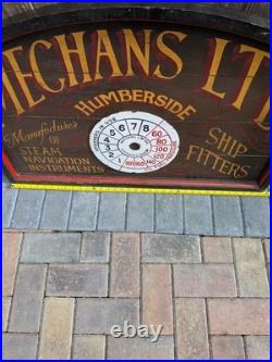 Vintage Style Mechans Ltd Humberside Ship Fitters Wooden Wall Sign Enamel Dial