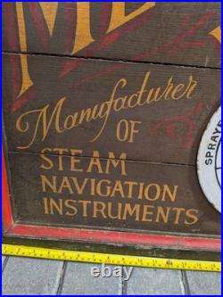 Vintage Style Mechans Ltd Humberside Ship Fitters Wooden Wall Sign Enamel Dial
