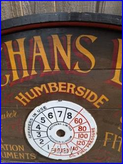 Vintage Style Mechans Ltd Humberside Ship Fitters Wooden Wall Sign Enamel Dial
