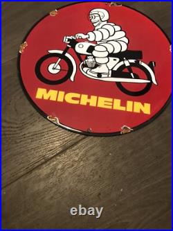 Vintage Style Michelin Motorcycle Advertising Enamel Porcelain Sign 12