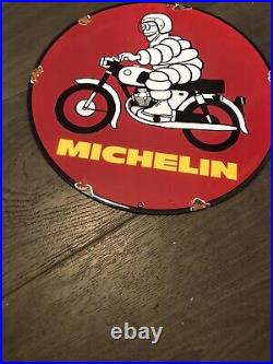 Vintage Style Michelin Motorcycle Advertising Enamel Porcelain Sign 12