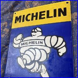 Vintage Style Michelin Tyre Service Enamel Advertising Heavy Sign 12X 9