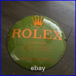 Vintage Style Rolex Enamelled Submariner Advertising Sign. 30cm X 30cm Oval