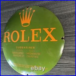 Vintage Style Rolex Enamelled Submariner Advertising Sign. 30cm X 30cm Oval