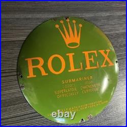 Vintage Style Rolex Enamelled Submariner Advertising Sign. 30cm X 30cm Oval