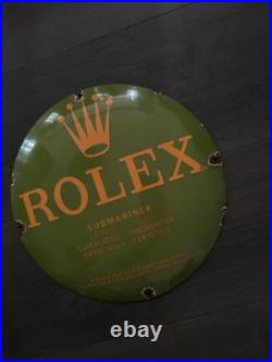 Vintage Style Rolex Watch Shop Advertising Enamel Sign. 12 Vintage Style Rolex Watch Shop Advertising Enamel Sign. 12