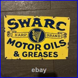 Vintage Style SWARC Motor Oils Enamel Advertising/Garage Sign 12x8