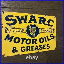 Vintage Style SWARC Motor Oils Enamel Advertising/Garage Sign 12x8