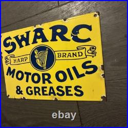 Vintage Style SWARC Motor Oils Enamel Advertising/Garage Sign 12x8