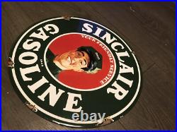 Vintage Style Sinclair Gasoline 12 Enamel Garage/Advertising Sign Vintage Style Sinclair Gasoline 12 Enamel Garage/Advertising Sign