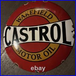 Vintage Style Wakefield CASTROL Enamel Advertising/Garage Sign 12