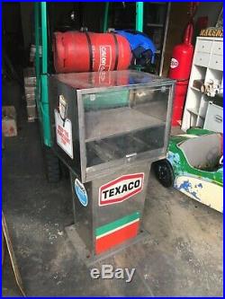 Vintage Texaco shell OIL cabinet petrol pump sign not enamel barn find