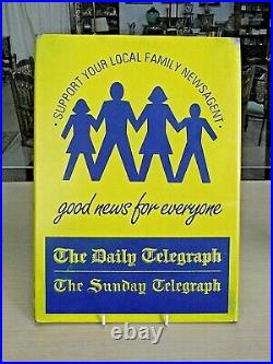 Vintage The Daily / Sunday Telegraph Original Enamel Sign