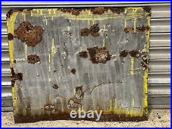 Vintage The Star Newspaper Yellow Enamel Newsagent Shop Sign Wall Art Man Cave