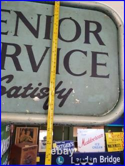 Vintage Tin Plate Double Sided Senior Service Cigarettes Advertising Shop Sign