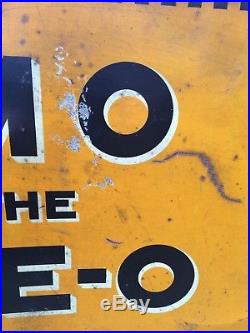Vintage Unusual Pictorial Advertising Sign-'Komo For The Home-O', Enamel Interest