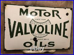 Vintage Valvoline Oil Enamel Sign