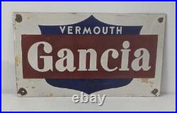 Vintage Vermouth Gancia Enamel Sign