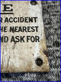 Vintage Very Rare Enamel Notice Transportation Sign 13x8cm
