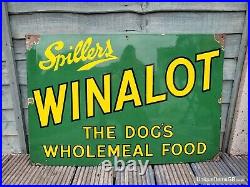 Vintage WINALOT Spillers Enamel Sign Advertising 30 x 20