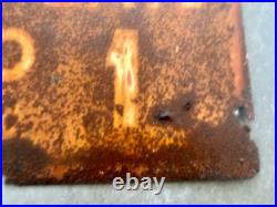 Vintage WW2 era Metal not Enamel RAF Airfield Fire Gate No 1 sign Amazing Patina