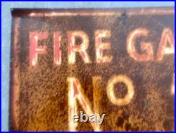 Vintage WW2 era Metal not Enamel RAF Airfield Fire Gate No 1 sign Amazing Patina