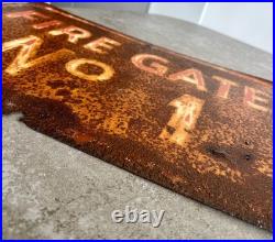 Vintage WW2 era Metal not Enamel RAF Airfield Fire Gate No 1 sign Amazing Patina