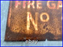 Vintage WW2 era Metal not Enamel RAF Airfield Fire Gate No 1 sign Amazing Patina
