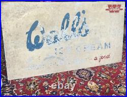 Vintage Wall's Ice Cream Metal Enamel Advertising Sign Rare Collectible Vintage Wall's Ice Cream Metal Enamel Advertising Sign Rare Collectible