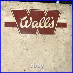 Vintage Wall's Ice Cream Metal Enamel Advertising Sign Rare Collectible Vintage Wall's Ice Cream Metal Enamel Advertising Sign Rare Collectible