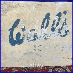 Vintage Wall's Ice Cream Metal Enamel Advertising Sign Rare Collectible Vintage Wall's Ice Cream Metal Enamel Advertising Sign Rare Collectible