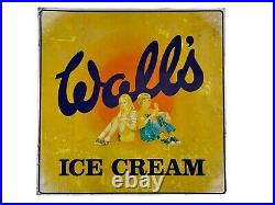 Vintage Wall's Ice Cream enamel sign. 53x53cm circa 1960's