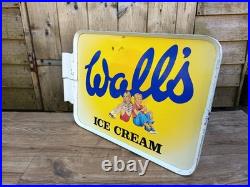 Vintage Walls Ice Cream Double Sided Tin Sign Not Enamel