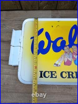 Vintage Walls Ice Cream Double Sided Tin Sign Not Enamel