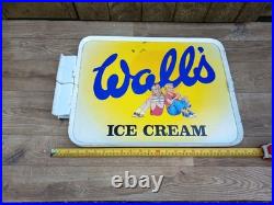 Vintage Walls Ice Cream Double Sided Tin Sign Not Enamel