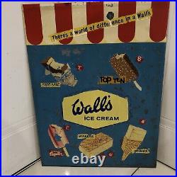 Vintage Walls Ice Cream Enamel Style Metal Tin Sign Antique Advertising Advert