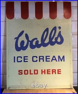Vintage Walls Ice Cream Sign, Alloy, Double-Sided, (Not Enamel)