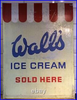 Vintage Walls Ice Cream Sign, Alloy, Double-Sided, (Not Enamel)